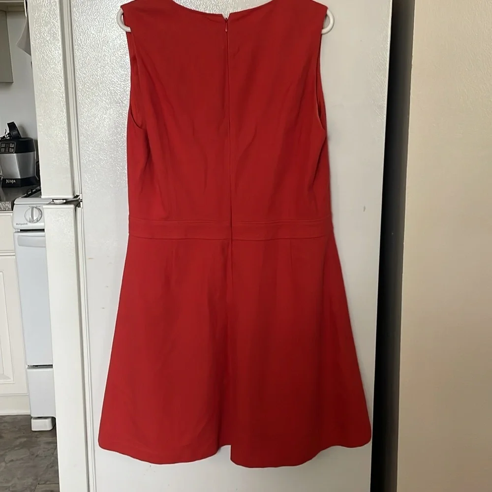 Tory Burch Size 14 Burnt Orange Gorgeous Dress Gold Accent Buttons Pockets Lined